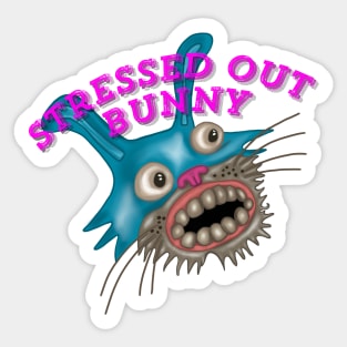 Stressed Out Bunny Pink Version Sticker